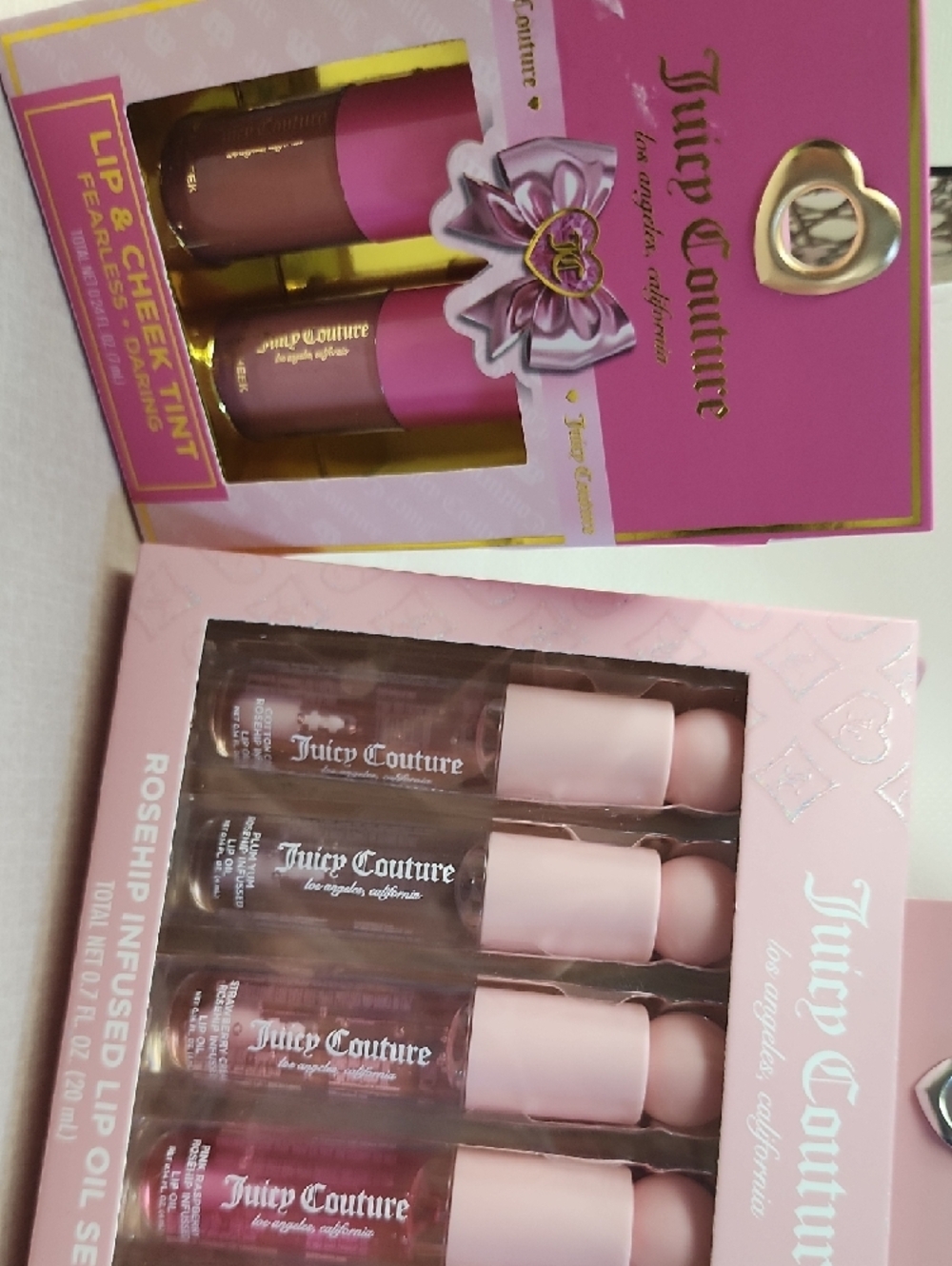 Juicy Couture Pink Eyeshadow Palette & Lip Oil Set & Lip/ Chheek Tint Bundle - Picture 8 of 9